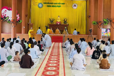 khoá tu Một Ngày An Lạc do BTS PG huyện Bù Đăng tổ chức tại chùa Đăng Pháp